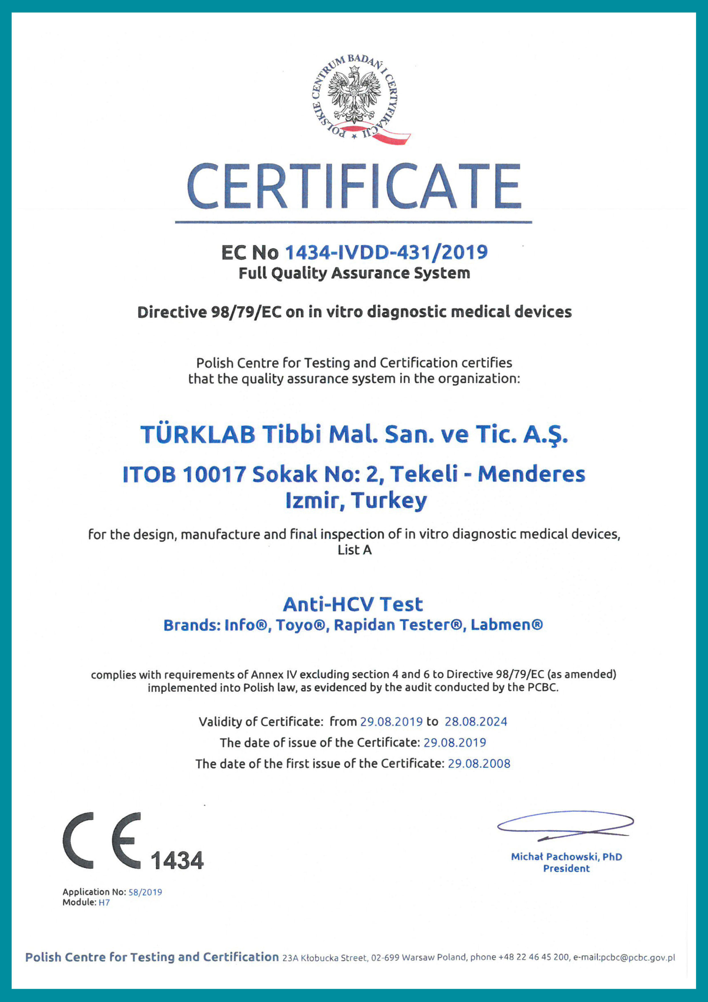 CE Certificates