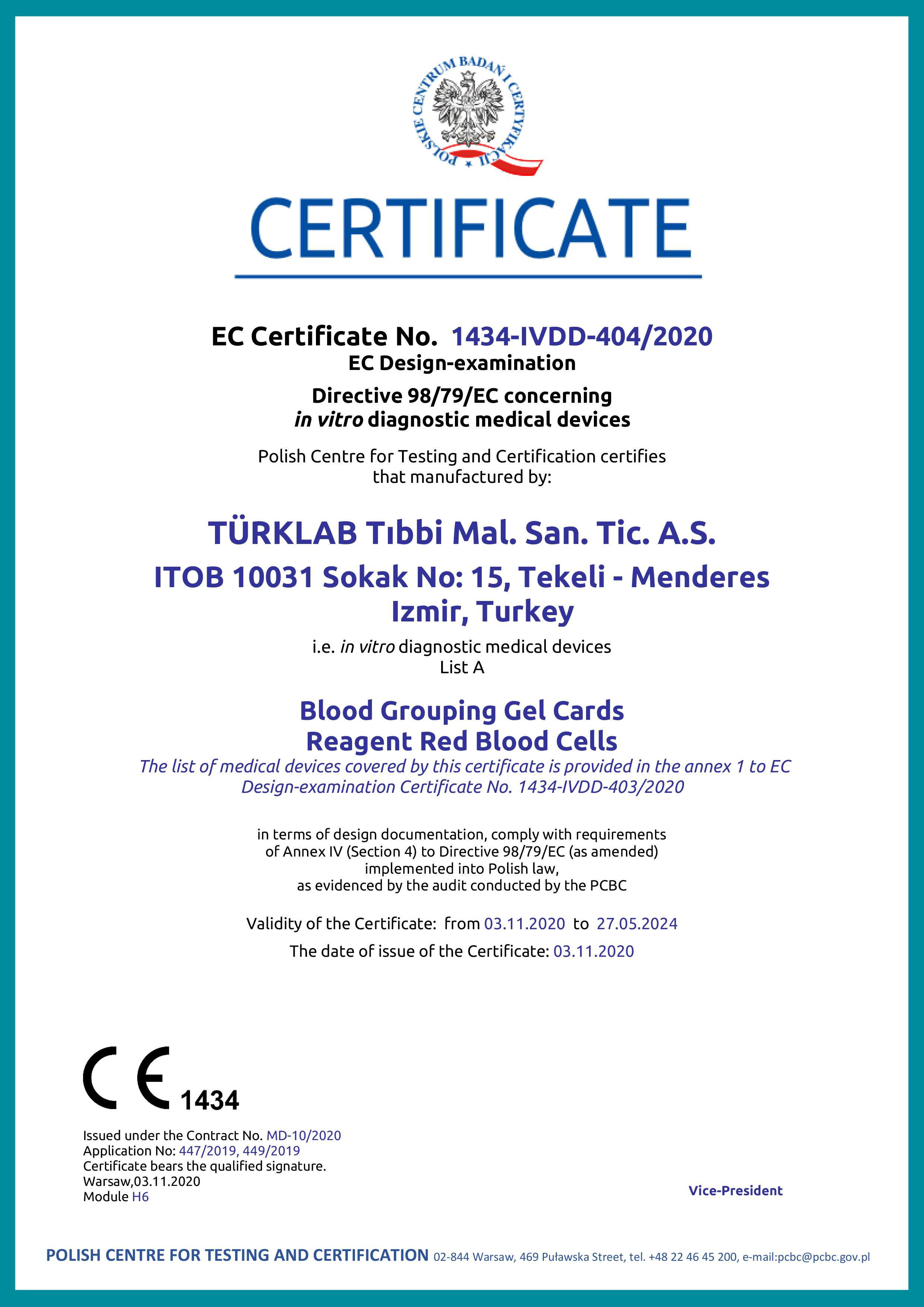 CE Certificates